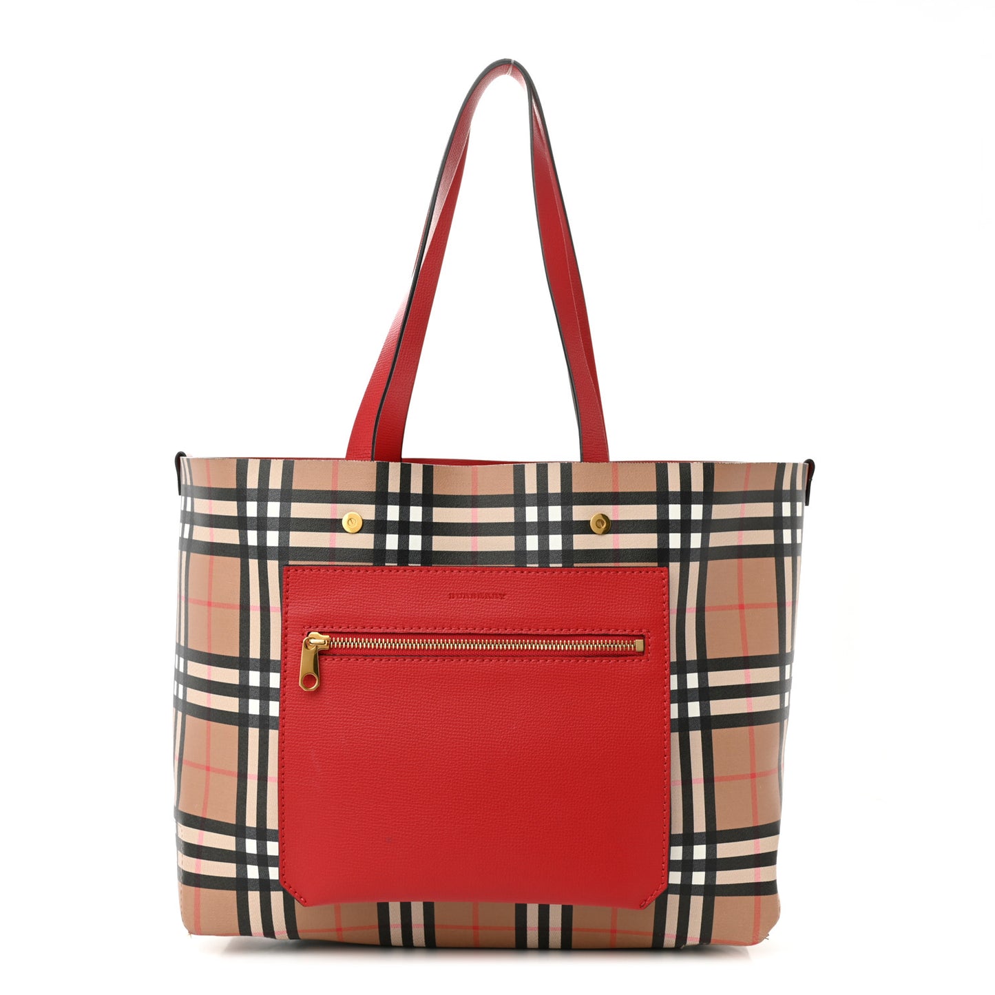 Haymarket Check Small Reversible Tote Red