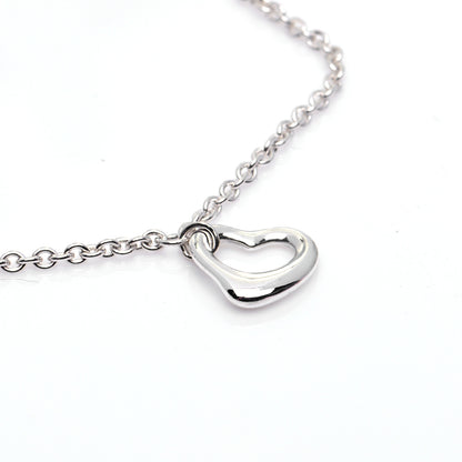 Tiffany Sterling Silver Elsa Peretti Open Heart Charm Bracelet 4 of 6