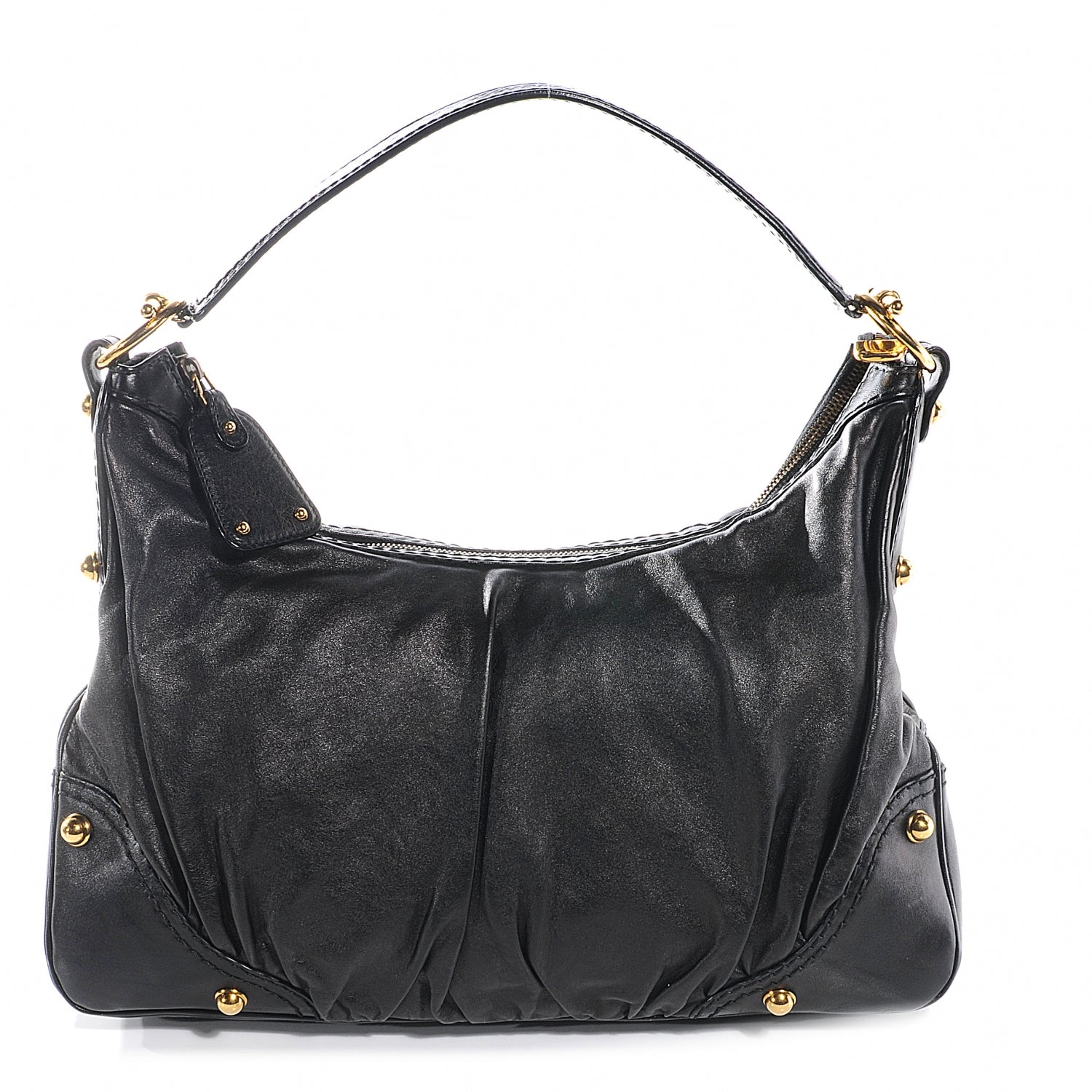 Gucci Leather Medium Jockey Hobo Black 6 of 9