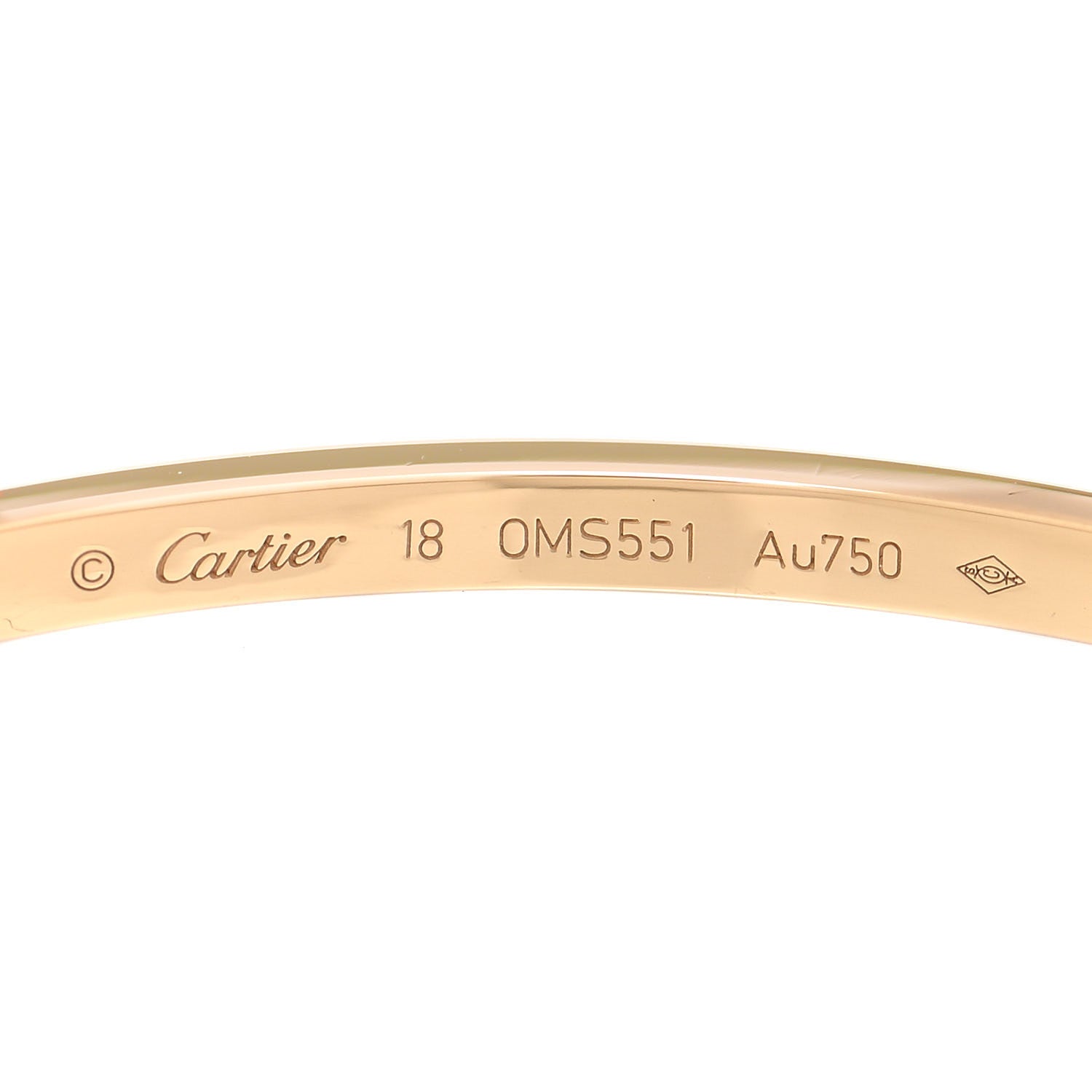 Cartier 18K Yellow Gold Small LOVE Bracelet 18 5 of 6