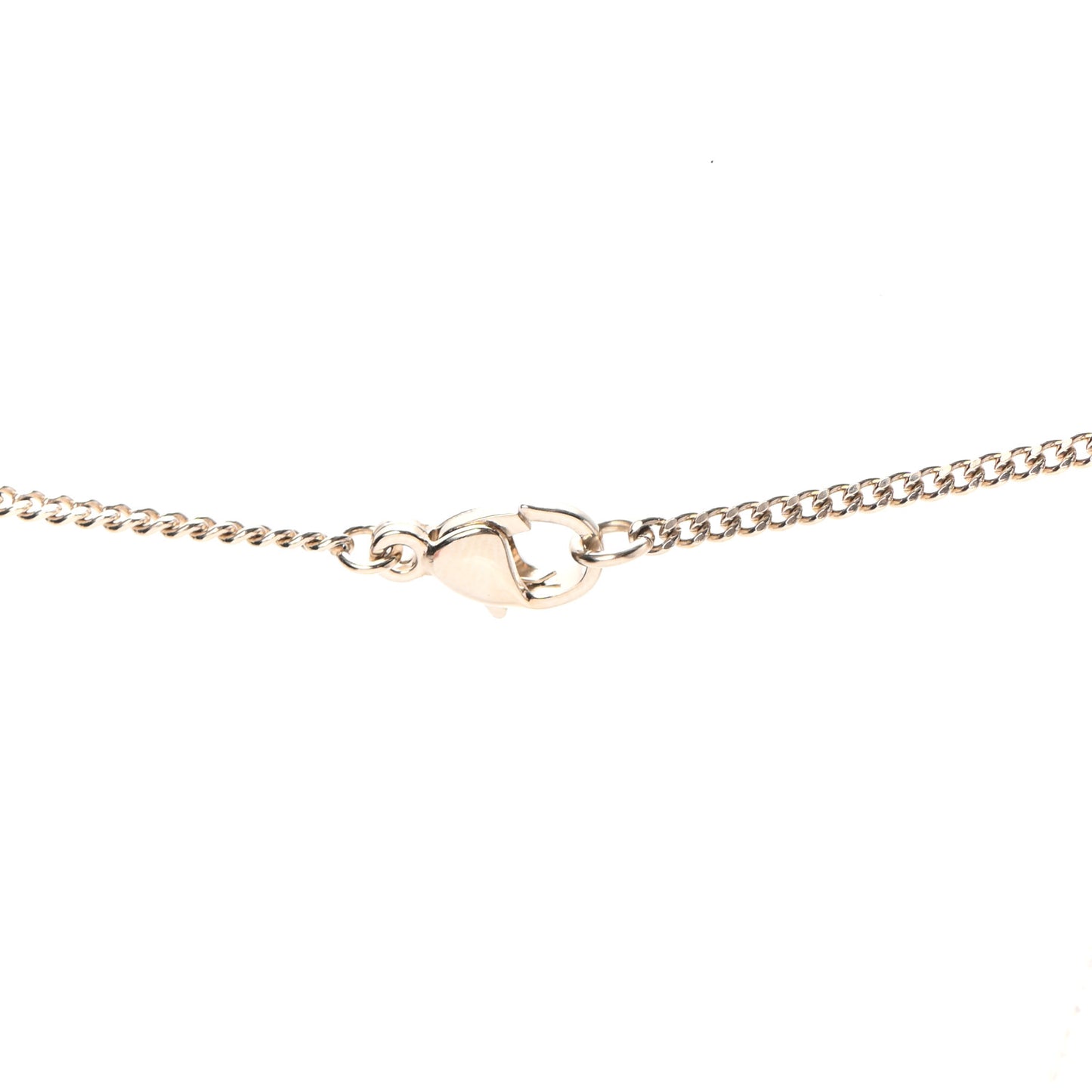 Enamel CC Camellia Pendant Necklace Gold Pink