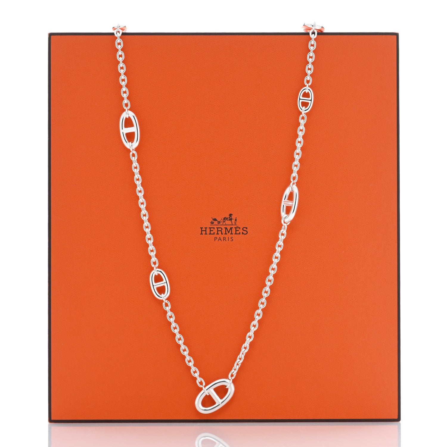 Hermes Sterling Silver Farandole Necklace 80 6 of 6