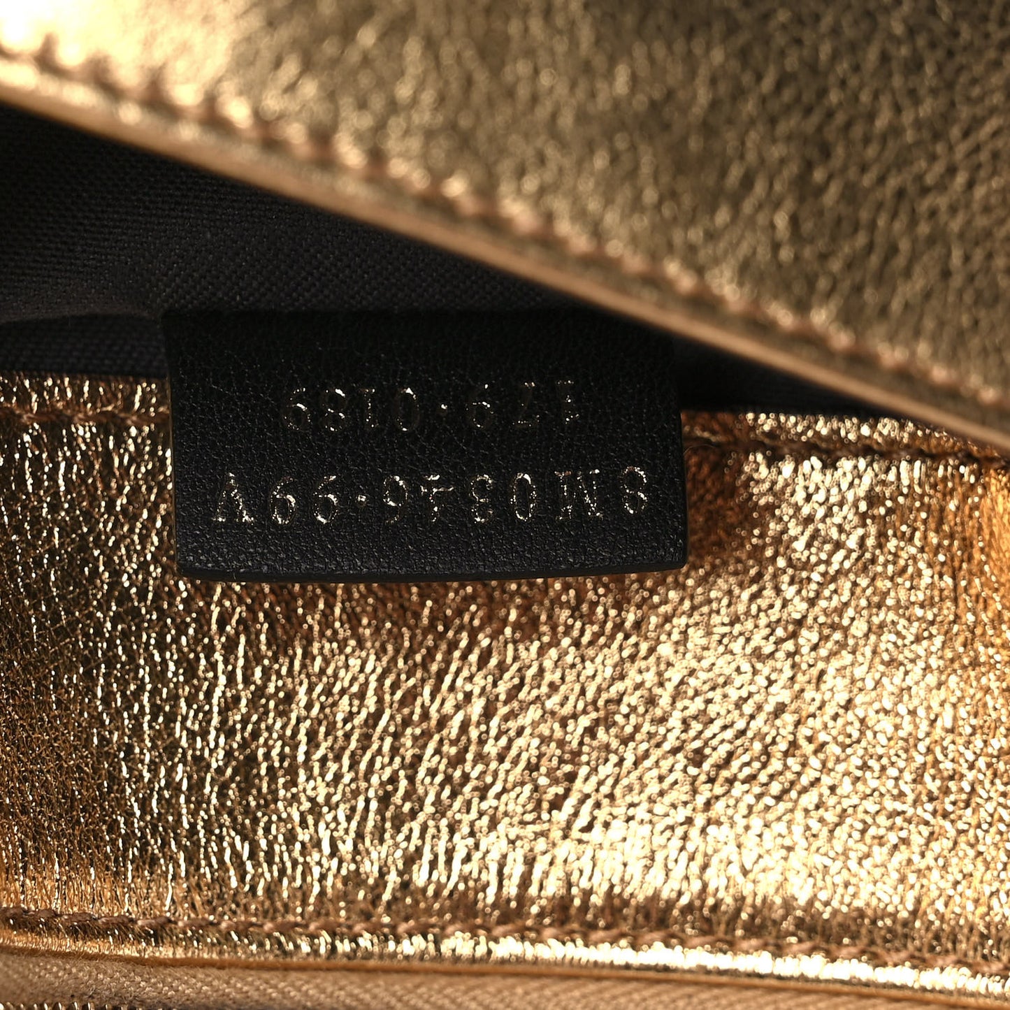 Vitello Catalan Mirror Flowerland Tube Wallet On Chain Gold