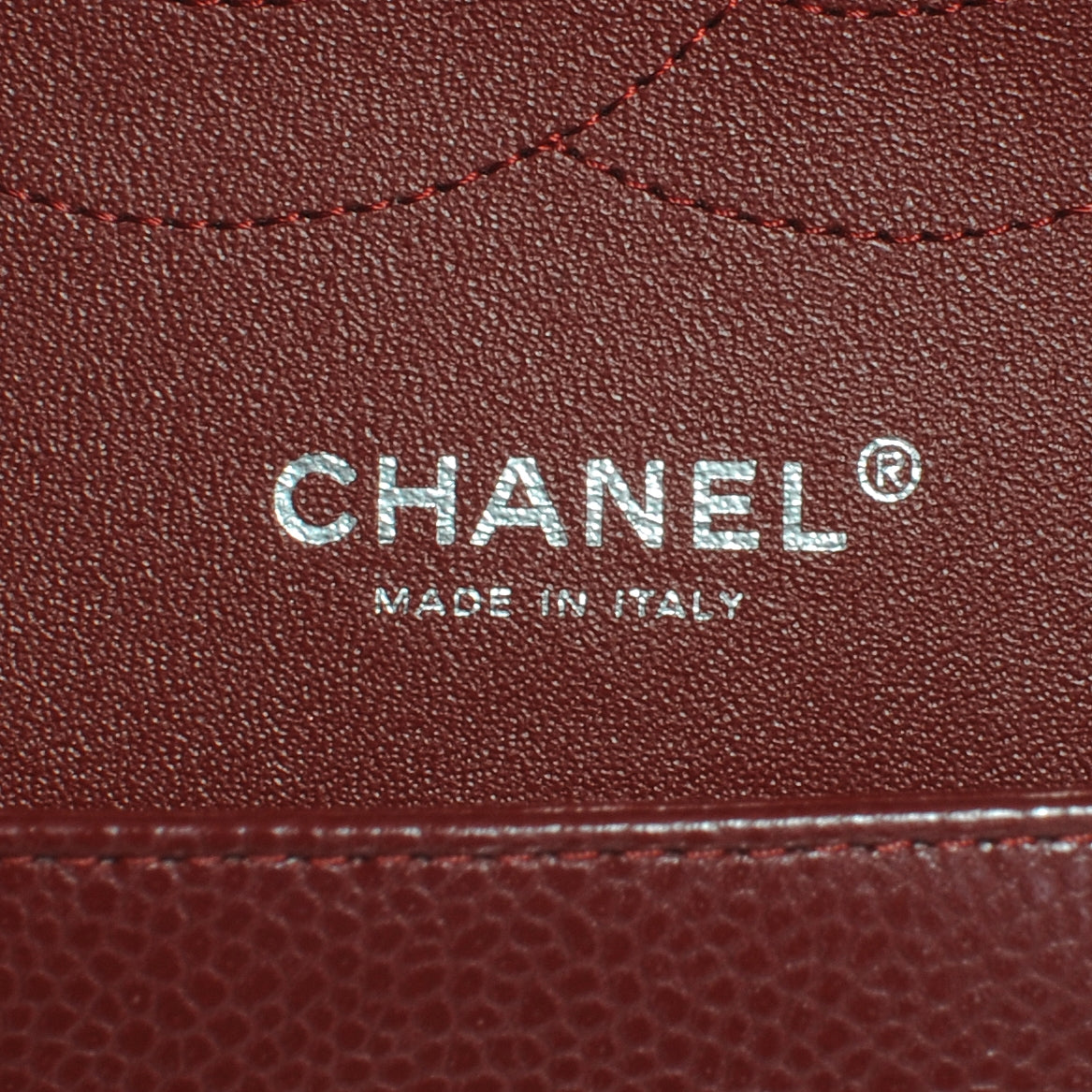 Caviar Jumbo Double Flap Red