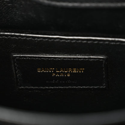 Saint Laurent Lambskin Quilted Monogram Medium Solferino Satchel Black 6 of 10