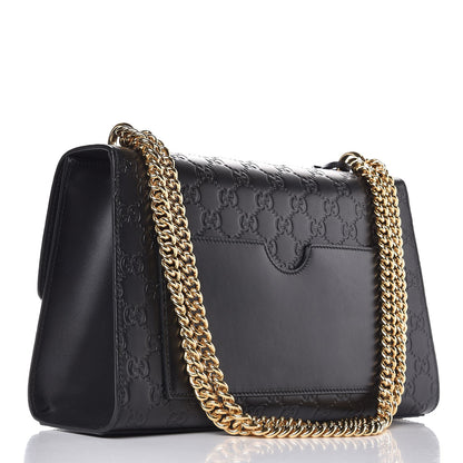 Gucci Guccissima Medium Padlock Shoulder Bag Black 12 of 19