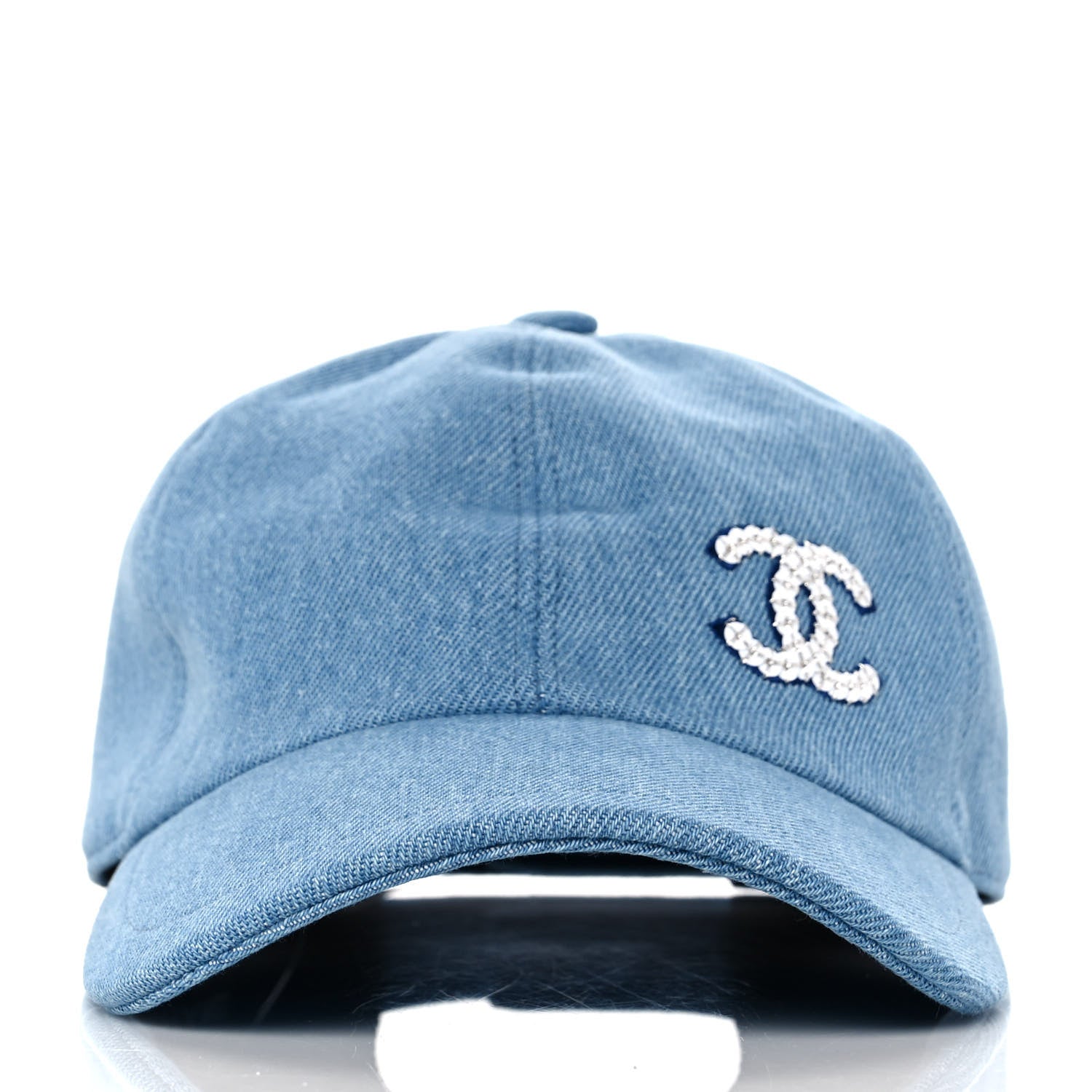 Chanel Cotton Sequin CC Cap Hat Blue 3 of 8