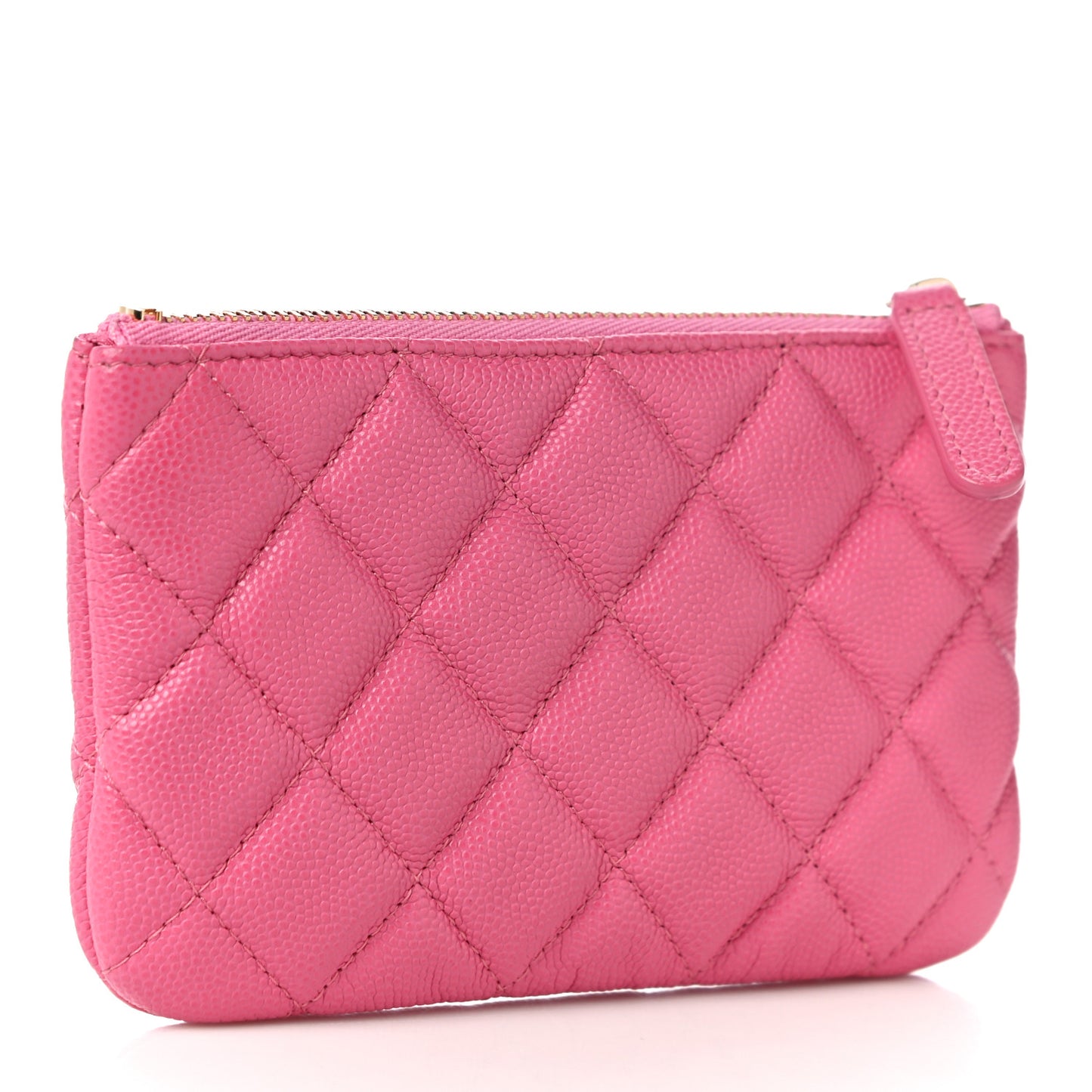 Caviar Quilted Small Cosmetic Case Pink
