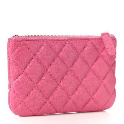 Chanel Caviar Quilted Small Cosmetic Case Pink 3 of 11