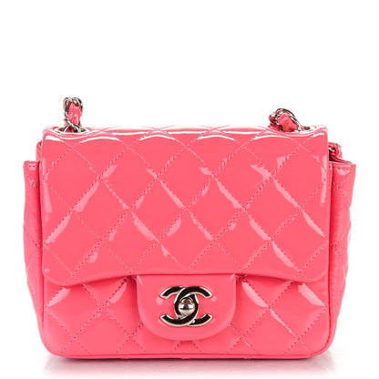 Chanel Patent Quilted Mini Square Flap Pink 1 of 7