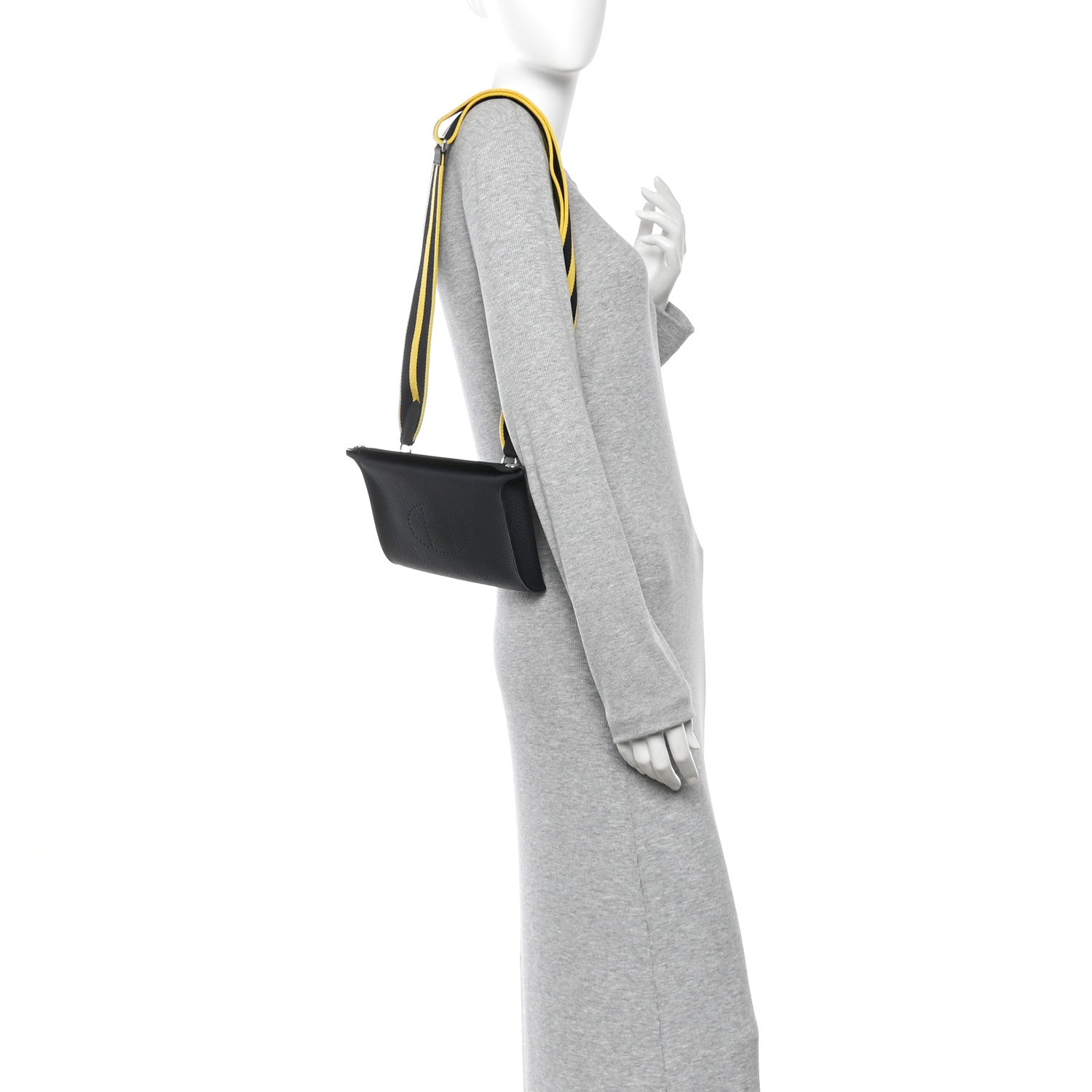 Hermes Togo Videpoches Caban Jaune De Naples Indigo 2 of 10