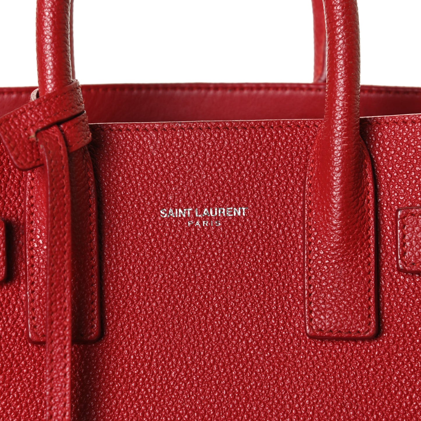 Grained Calfskin Nano Sac De Jour Lipstick Red