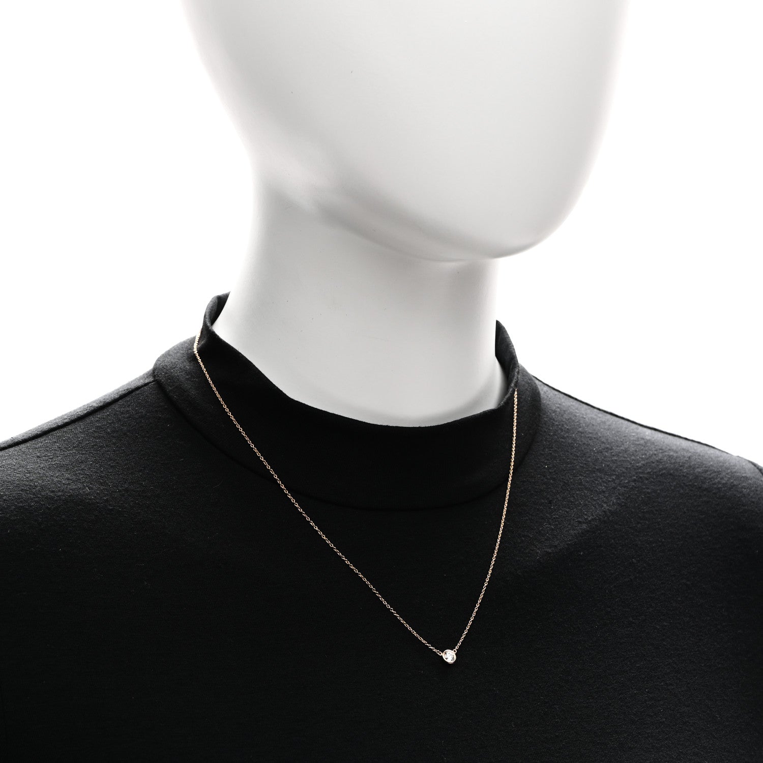 Tiffany 18K Rose Gold Diamond .25ct Elsa Peretti Diamonds by the Yard Pendant Necklace 2 of 6