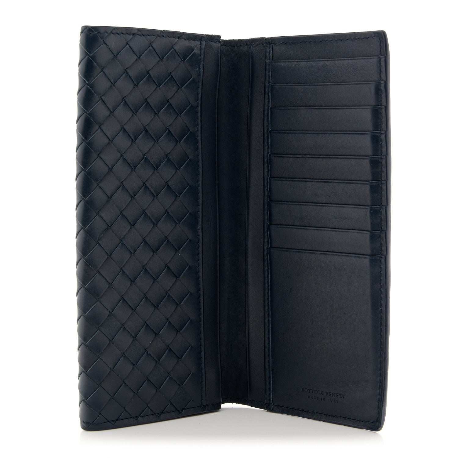 Bottega Veneta Nappa Intrecciato Continental Flap Wallet Blue 5 of 10