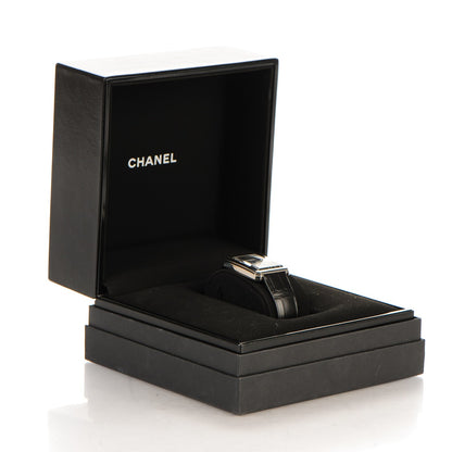 Chanel Stainless Steel Alligator 26mm Boy-Friend Quartz Watch Black 2 of 10