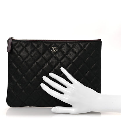 Chanel Caviar Quilted Medium Cosmetic Case Black 2 of 11