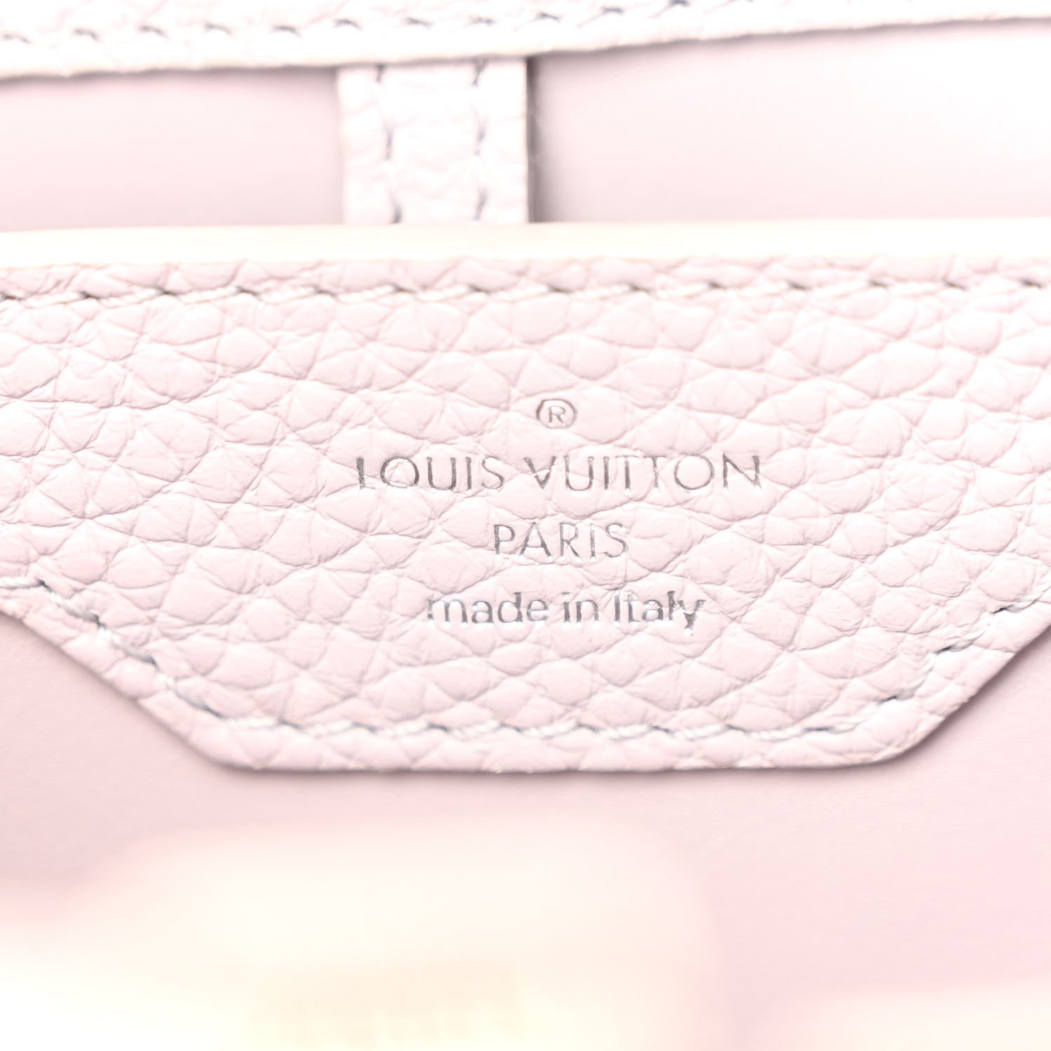 Louis Vuitton Taurillon Capucines PM Brume Olympe Blue White 6 of 9