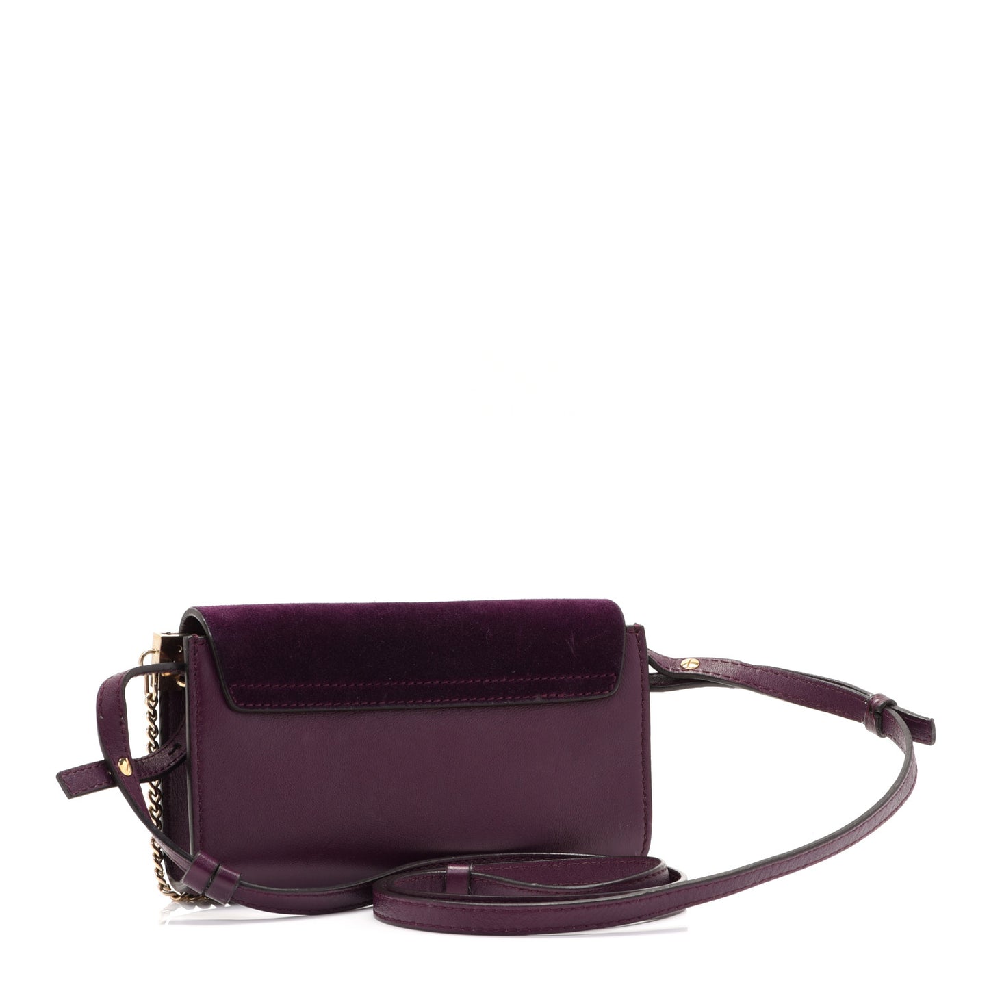 Suede Calfskin Mini Faye Shoulder Bag Intense Violine