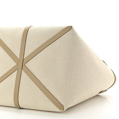 Burberry Cotton Canvas Mini Logo Horseferry Tote Bag Off White 10 of 10