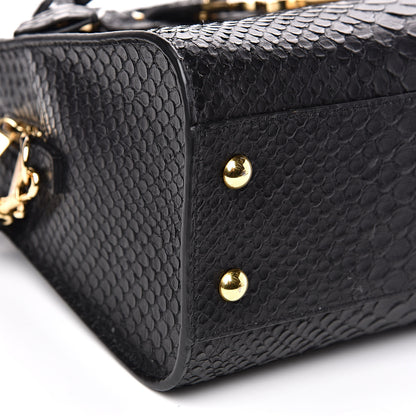 Saint Laurent Python Calfskin Embossed Monogram Baby Cabas Black 7 of 9