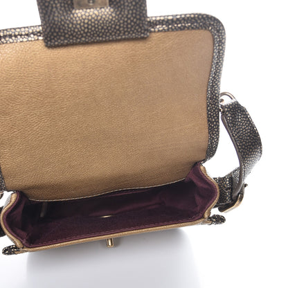 Chanel Iridescent Calfskin Back To School Mini Crossbody Flap Dark Gold 5 of 8