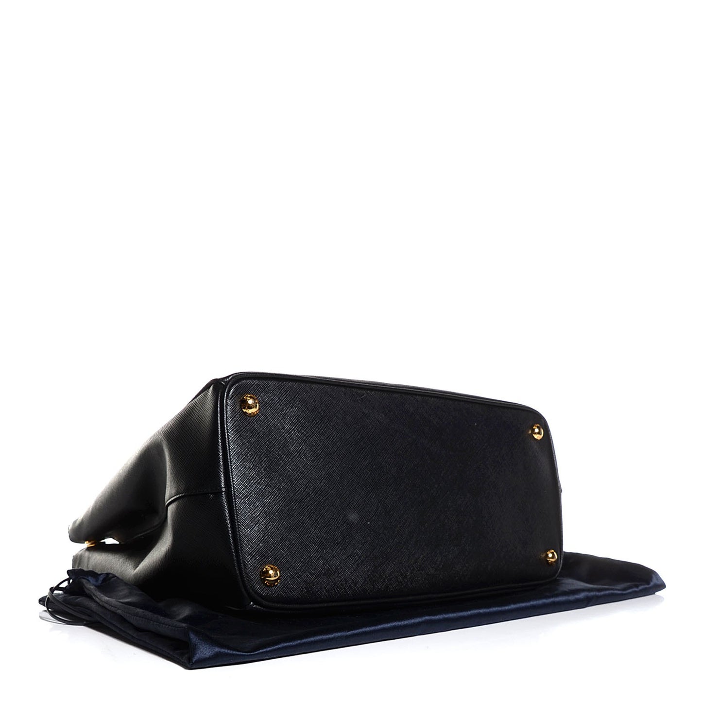 Saffiano Lux Medium Double Zip Tote Nero Black