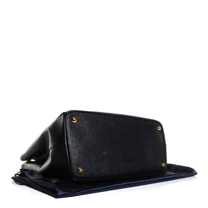 Prada Saffiano Lux Medium Double Zip Tote Nero Black 4 of 11