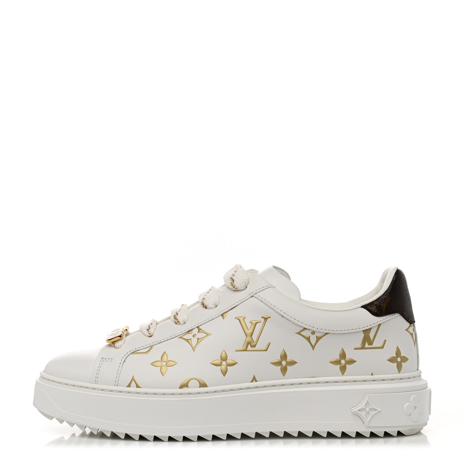 Louis Vuitton Monogram Time Out Sneakers 38 Gold 1 of 9
