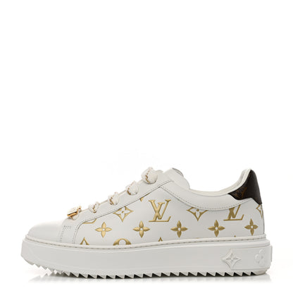 Louis Vuitton Monogram Time Out Sneakers 38 Gold 1 of 9
