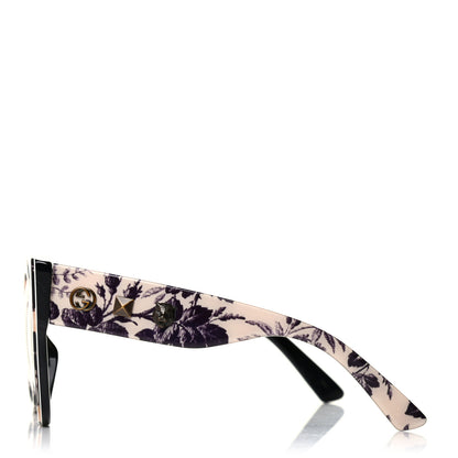 Gucci Acetate Herbarium Print Square Frame Sunglasses GG0059S White 6 of 12