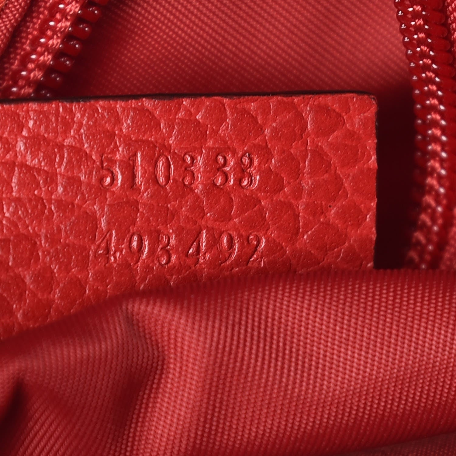 Gucci Nylon Monogram Dollar Calfskin Medium Vertical Tote Vibrant Red 10 of 10