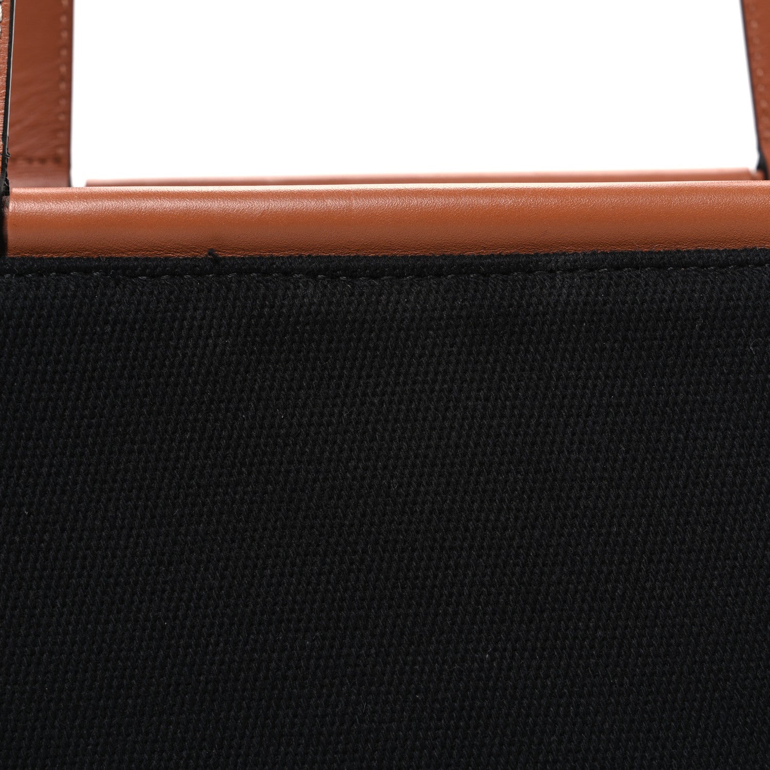 Loewe Canvas Calfskin Small Cushion Tote Black Tan 7 of 10