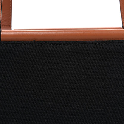 Loewe Canvas Calfskin Small Cushion Tote Black Tan 7 of 10