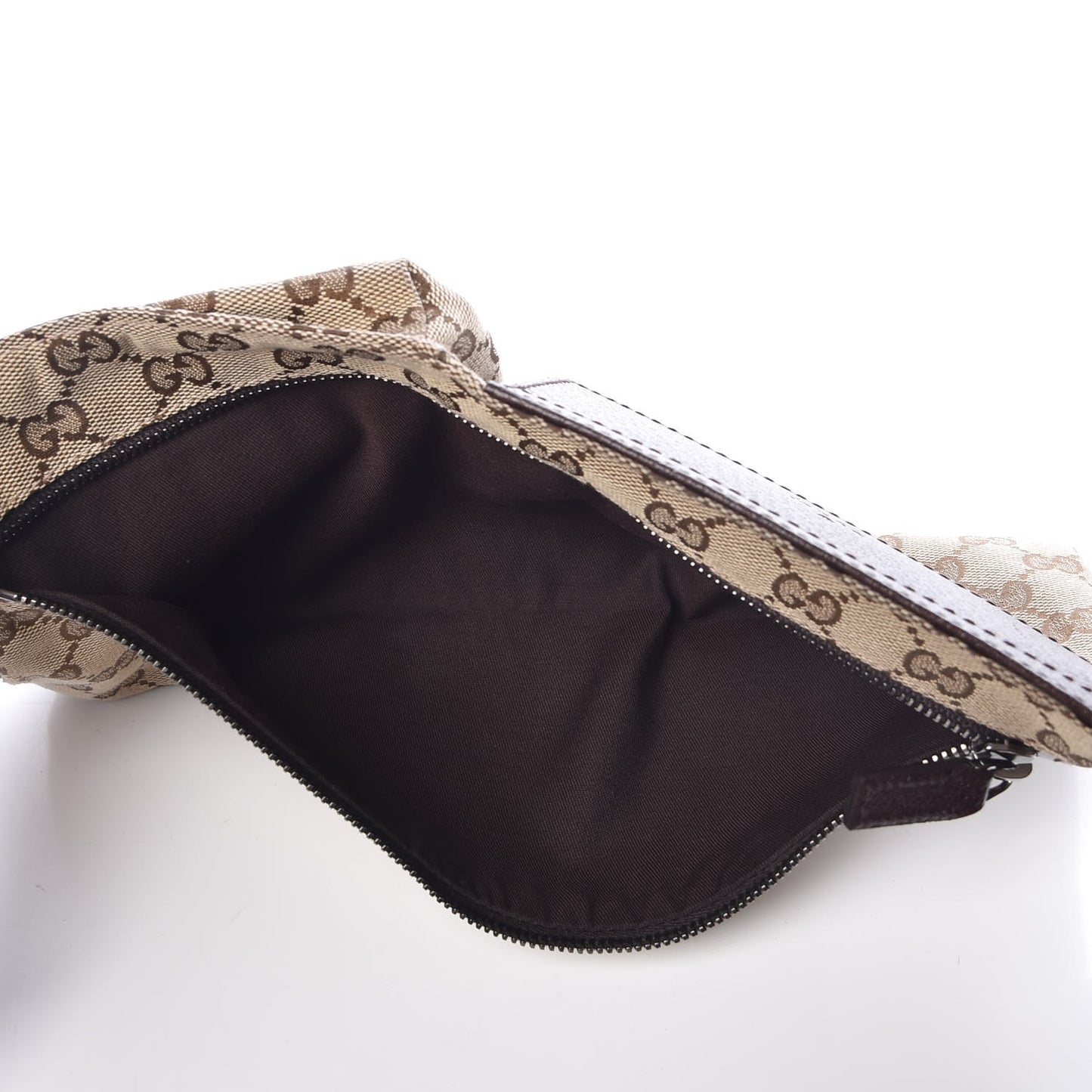 Monogram Web Belt Bag Dark Brown