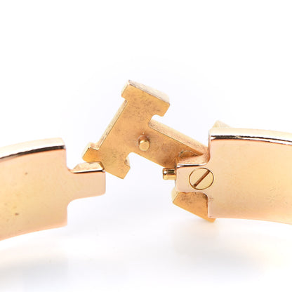 Hermes Enamel Narrow Clic Clac H Bracelet GM Marron Glace 4 of 7