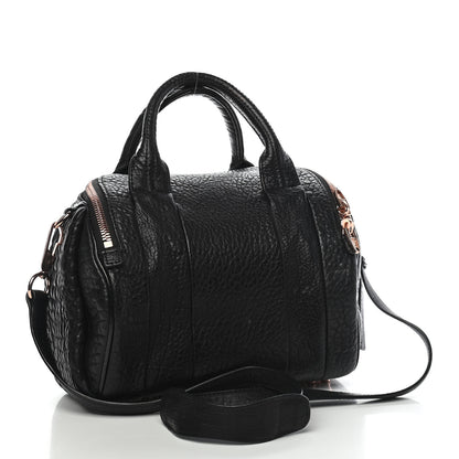 Alexander Wang Pebbled Lambskin Rockie Black Rose Gold Hardware 3 of 11