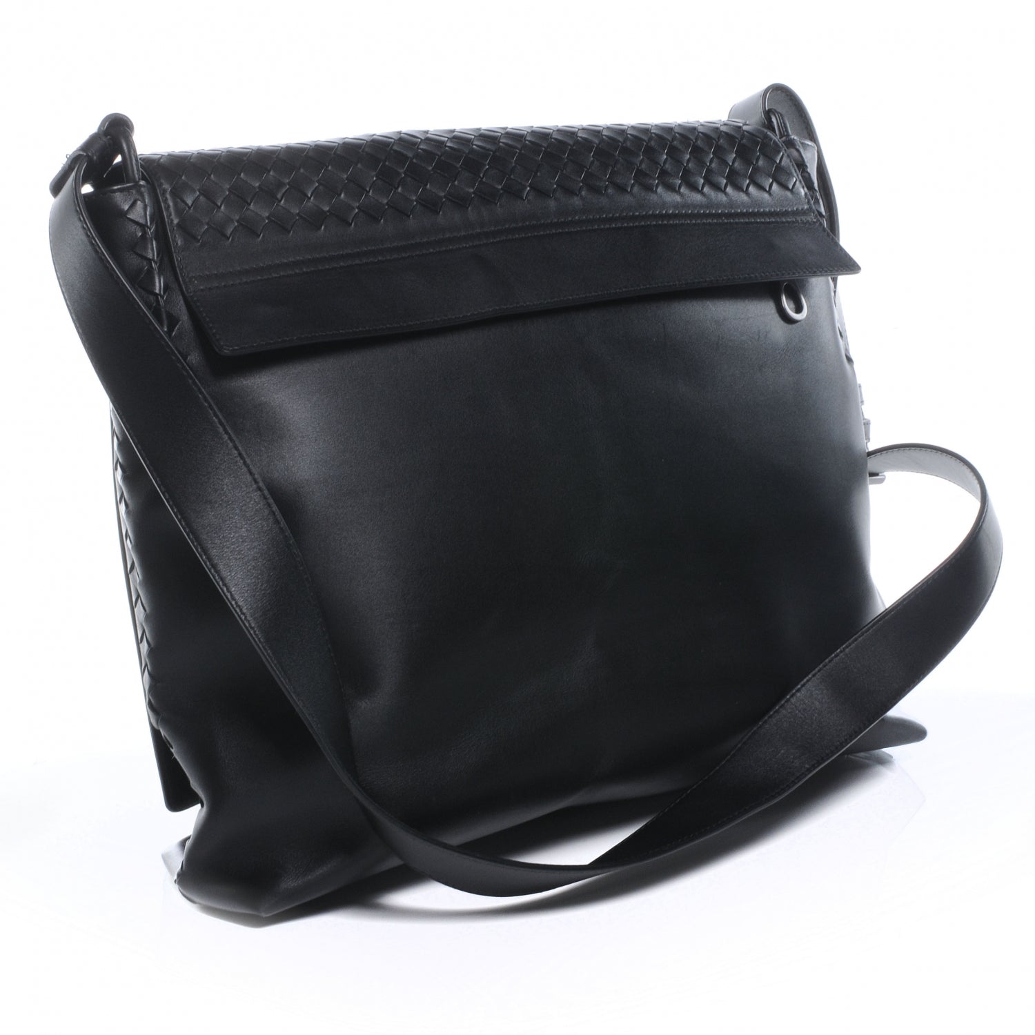 Bottega Veneta Nappa Intrecciato Messenger Bag Nero Black 3 of 8
