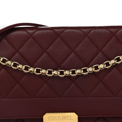 Chanel Lambskin Quilted Large Chic With Me Flap Rouge Fonce 8 of 10