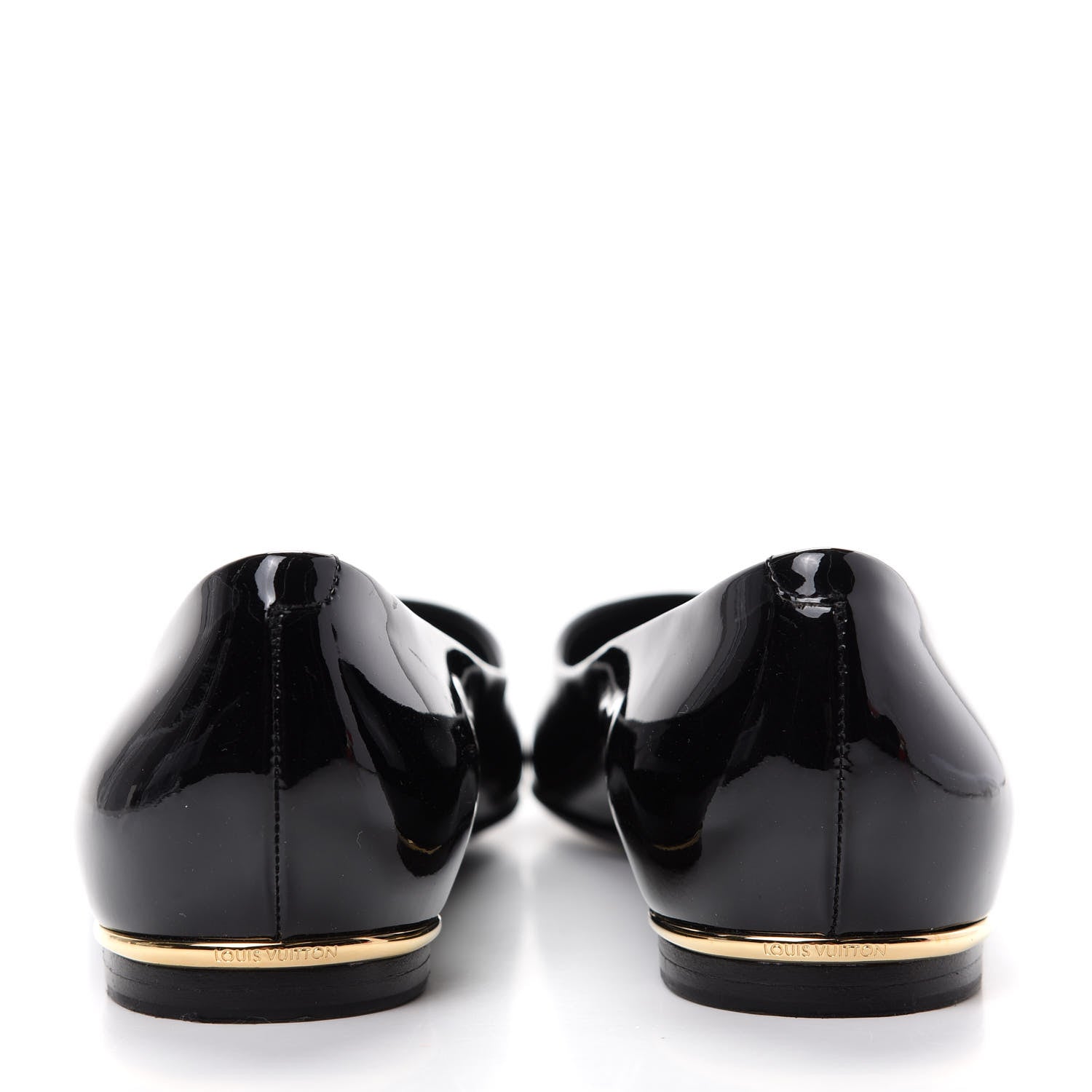 Louis Vuitton Patent Calfskin Eyeline Ballerina Flats 38 Black 7 of 10