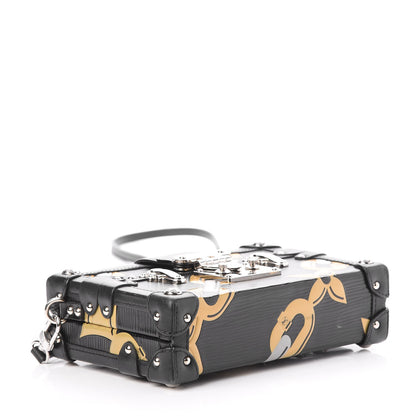 Louis Vuitton Epi Chain Flower Petite Malle Black 4 of 7