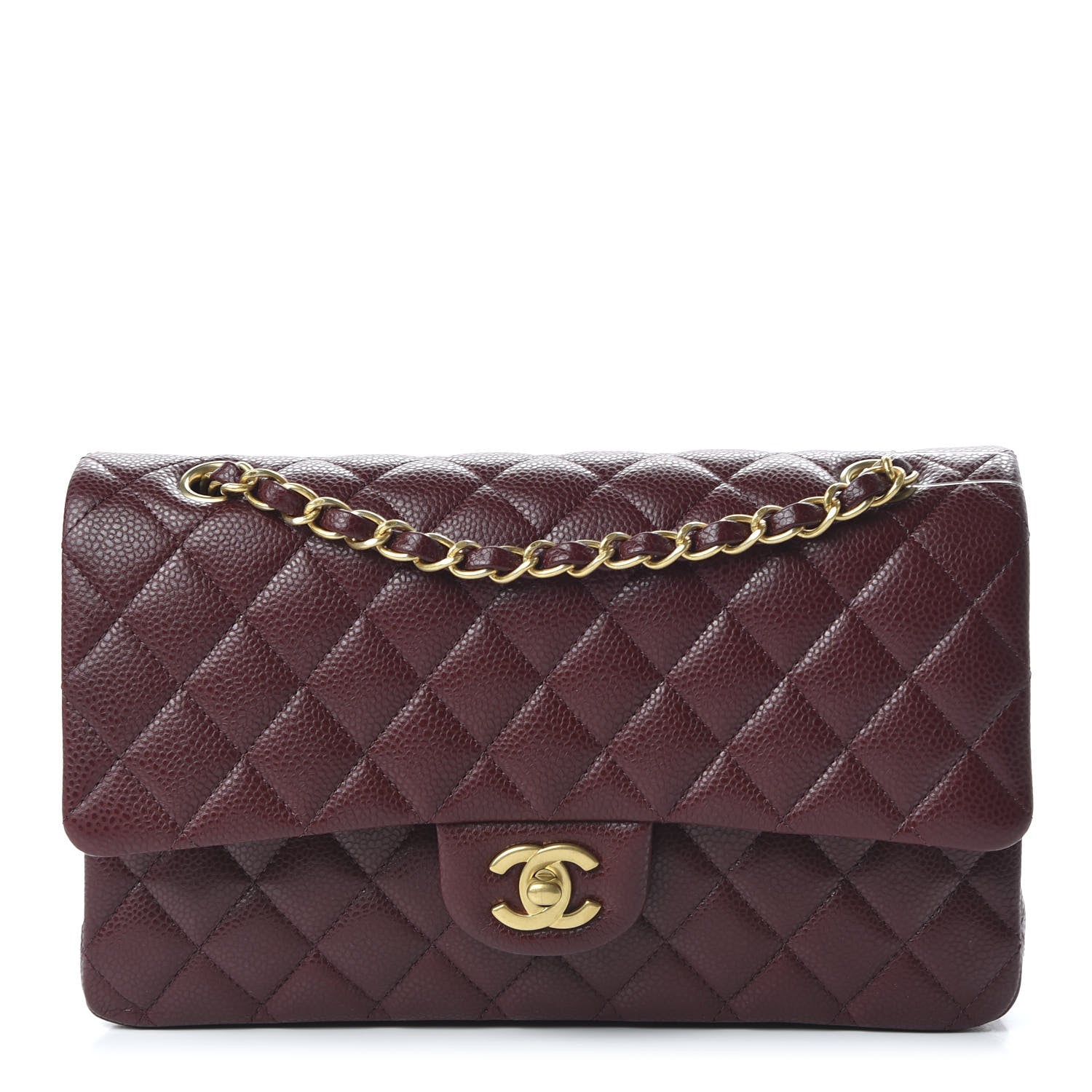 Chanel Caviar Quilted Medium Double Flap Burgundy 1 of 11