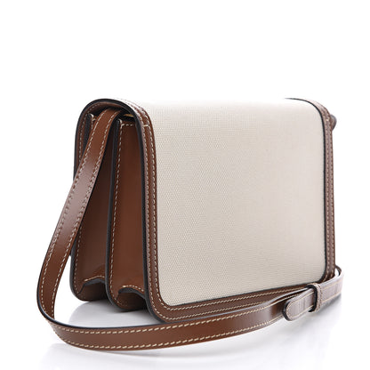 Burberry Canvas Calfskin Small TB Bag Natural 2 of 8