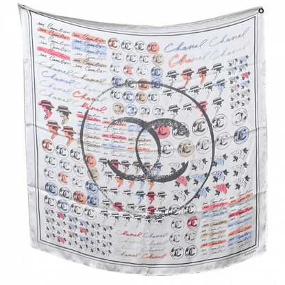 Chanel Silk CC Icon Print Scarf 2 of 8