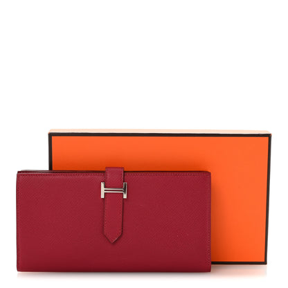Hermes Epsom Bearn Gusset Wallet Rouge Garance 10 of 10