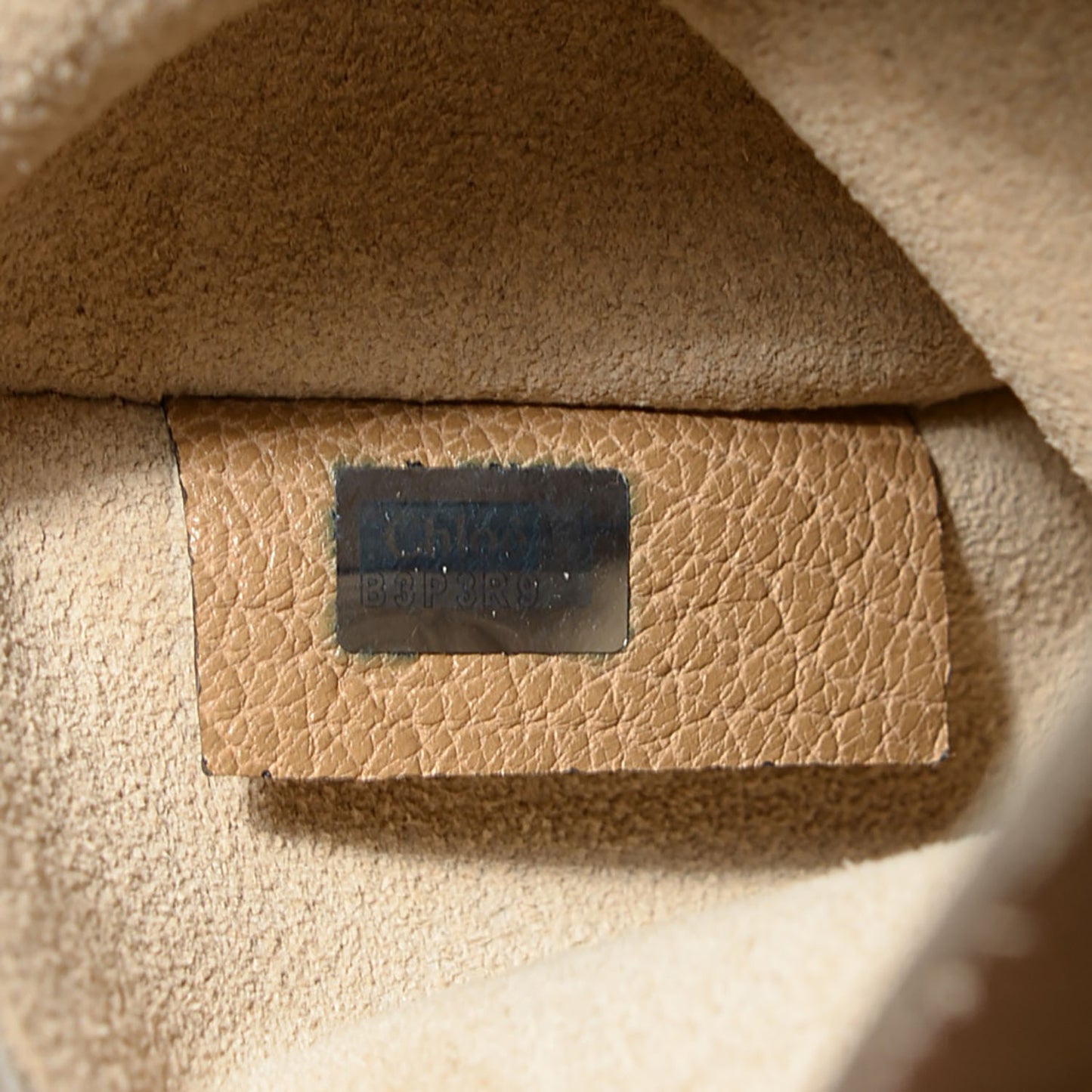Grained Calfskin Medium Drew Shoulder Bag Chesnut Cream