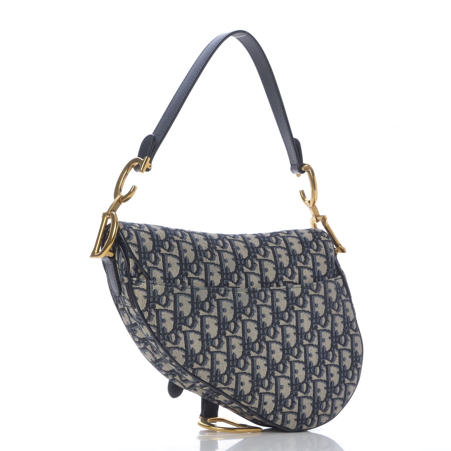 Christian Dior Oblique Saddle Bag Blue 3 of 7