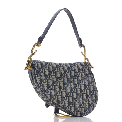 Christian Dior Oblique Saddle Bag Blue 3 of 7