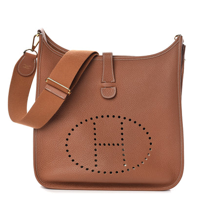 Hermes Taurillon Clemence Evelyne III GM Gold 1 of 10