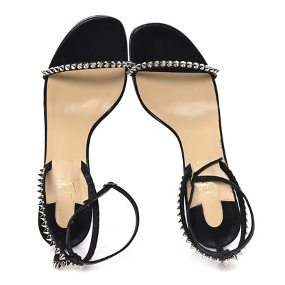 Christian Louboutin Kid Spiked So Me 100 Sandals 40 Black 2 of 8