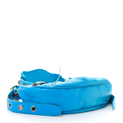 Balenciaga Agneau Arena Le Cagole Shoulder Bag XS Cyan 5 of 11